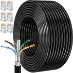 Cable ethernet 30m cat 6 bobine cable rj45 blind gigabit cble rseau extrieur anti - brouillage rsistant ...