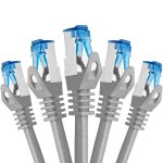 Cable ethernet 5 pièces - 3m cat 7 cable rj45 lan câble internet gigabit cat7 câble réseau gris Cable ethernet 5 pièces - 3m cat 7 cable rj45 lan câble internet gigabit cat7 câble réseau gris