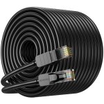 Cble ethernet cat 6 85m, cble internet haute vitesse 10gbps, cordon de raccordement lan rj45 noir, ...
