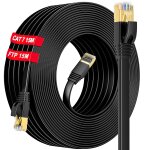 Cable ethernet cat 7 rj45 15m haut d�bit fibre blind� c�ble ethernet 15m ext�rieur cable reseau plat ...