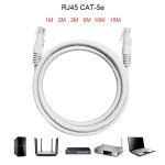 Cble ethernet cat5e lan utp cat 5e rj45, cordon de raccordement pour routeur d'ordinateur portable, ...