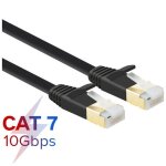 C�ble ethernet lan rj45 cat7, cordon de raccordement pour modem, routeur, tv, panneau de brassage, pc, ...