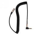 Cble d'extension audio, jack mle  femelle de 3. 5mm, cordon  ressort flexible extensible, cble audio ...