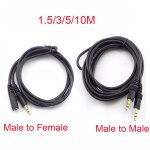 C�ble d'extension audio aux, jack st�r�o m�le / m�le / femelle 1. 5 / 3 / 5 / 10m, 3. 5mm, pour ordinateur ...
