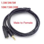 C�ble d'extension audio m�le - femelle de 3. 5mm, cordon st�r�o pour �couteurs, tv, ordinateur portable, ...