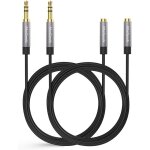 Cble d'extension casque, 3, 5mm femelle  3, 5mm mle (3, 0 mtres, lot de 2), cble aux 4 ples stro ...