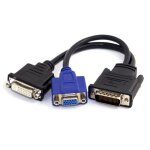 Cble d'extension dms 59 mle vers dvi 24 + 5 femelles et vga rg 15 broches femelle, connecteur adaptateur ...