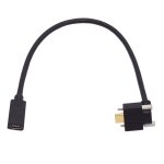 Cble d'extension de donnes usb c coud a 90 degrs vers le haut avec verrouillage a vis pour camra ...