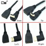 C�ble d'extension hdmi 2. 0 a m�le femelle, 4k x 2k 60hz, 2. 0v, haut / bas, gauche / droite, coud� � ...