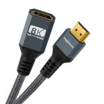 C�ble d'extension hdmi 8k 4k, c�ble hdmi 2. 1 m�le vers femelle, rallonge c�ble hdmi en nylon tress� ...