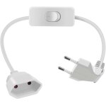 C�ble d'extension euro avec interrupteur 2. 5a 250v rallonge euro cable pour appareils m�nagers, lampes ...
