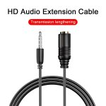 C�ble d'extension jack audio m�le vers femelle, 3. 5mm, 0. 75m, avec microphone, adaptateur audio st�r�o ...