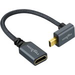 Cble d'extension micro hdmi vers hdmi coud vers le bas 0, 2m, nylon tress 90 degrs, adaptateur micro ...