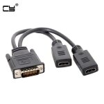 C�ble d'extension de r�partiteur hdtv dms 59pin m�le vers double hdmi 1. 4 femelle pour carte graphique ...