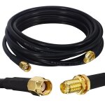 Cble d'extension rp - sma 3 m rg58 / u rp - sma mle vers rp - sma femelle pour antenne wifi sans fil ...