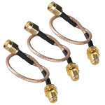 Cble d'extension rp - sma, crou de cloison mle  femelle, adaptateur coaxial rg316  sertir (20cm, ...