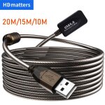 Cble d'extension usb 2. 0 actif avec booster, rallonge de rpteur usb 2. 0 mle vers 600, 20m, 15m, ...