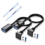 Cble d'extension usb 3, 0 vers le haut, cble de donnes usb mle  femelle de 30cm, adaptateur usb ...