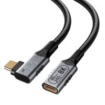 C�ble d'extension usb c coud� 90 degr�s compatible rallonge thunderbolt 4 coud�, vid�o 8k / 4k@60hz, ...