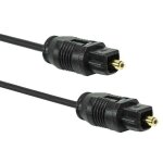 Cable fibre optique connecteurs tos link 1, 50m m / m audio digital hifi spdif noir
