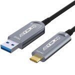 Cble  fibre optique usb a vers usb c 15m, cble d'extension usb 3. 2 de transfert de donnes longue ...