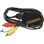 Cable avec fiche p�ritel m�le et fiche rca x3 m�les - 1m50