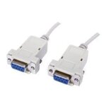 Cable avec fiche subd 9pins femelle et fiche subd 9pins femelle cable null modem - gris - 1m8