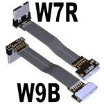 Cble flexible usb 3. 0 micro - b mle  micro - b femelle, angle de 90 degrs vers le haut et vers la ...