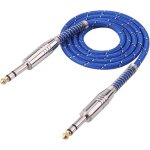 Cble guitare d'instrument, stro vers mono jack audio, mle  mle fil alliage de zinc 6. 35mm pour ...