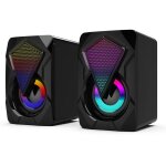 C�ble de haut parleur � lumi�res color�es x2, prise usb de 3. 5mm, pour pc portable, t�l�phone portable, ...