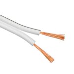 C�ble hautparleur 2 x 0. 75mm 100m ofc blanc