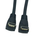 Cble hdmi 2. 0 mle vers mle pour hdtv, 2k x 4k 60hz, 3d, coud  90 degrs, pour dvd, ps3, pc, 30cm ...