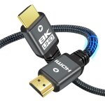 Cble hdmi 2. 1 6m 8k, 48gbps ultra haute vitesse cable hdmi 4k 120hz 8k 60hz 10k 4k 144hz earc hdcp ...