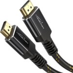 C�ble hdmi 2. 1 8k / 4k ¿ 1, 5m ¿ connecteurs m�talliques r�sistants aux chocs et gaine tress�e (8k@60hz, ...