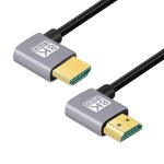 C�ble hdmi 2. 1, hdmi coud� � 90 degr�s vers la gauche vers m�le 90 degr�s coud� � droite 8k @ 60 hz ...