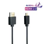 C�ble hdmi de 3mm de diam�tre ext�rieur de 0. 3m / 0. 6m / 1m, compatible type a vers type d 2k x 4k ...