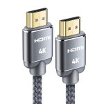 Cble hdmi 4k 6m cble hdmi par ethernet en nylon tress supporte 3d / retour audio - cordon hdmi pour ...