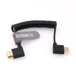 C�ble hdmi 8k 2. 1 hdmi angle gauche vers angle droit enroul� c�ble pour z cam e2 portkeys bm5 atomos ...