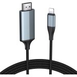 Cble hdmi pour iphone pad pod a tv moniteur / projecteur, cble d'adaptateur vido hdmi numrique 2m ...