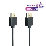 C�ble compatible hdmi, od 3. 0mm type a m / m 2k * 4k hd @ 60hz, hdtv m�le vers m�le 0. 3m 0. 6m 1m