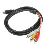Cble hdmi vers audio vido rca, 1. 5m, adaptateur de cordon av 1080p pour hdtv, ensemble dvd et ordinateur ...