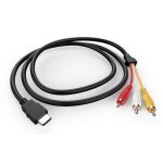 Câble hdmi vers rca, câble hdmi vers 3rca 1, 5 m, câble adaptateur convertisseur audio vidéo av composant ... Câble hdmi vers rca, câble hdmi vers 3rca 1, 5 m, câble adaptateur convertisseur audio vidéo av composant ...