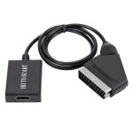 Cble hdmi vers scart, adaptateur audio vido portable 720p / 1080p, fils de convertisseur avec cble ...