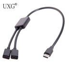 Cble hub femelle de type c  double ports usb c, pour ordinateur portable, souris et disque flash
