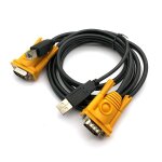C�ble d'impression usb double ligne kvm + c�ble vga c�ble d�di� au commutateur kvm