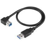 Cble d'imprimante usb 3. 0 90 degrs usb 3. 0 type a mle vers type b mle cble d'imprimante haute ...