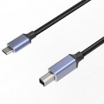 Cable imprimante usb - c 3 mtres usb 2. 0 b compatible avec imprimante scanner canon hp dell epson brother ...