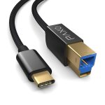 Cble d'imprimante usb c mle vers usb b de 3m, usb 3. 2 gen2 avec 10 gbit / s (1, 25 gbyte / s) de taux ...