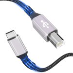 Cble d'imprimante, d'imprimante usb c, cble d'imprimante usb c vers usb b 0, 3m, cble midi usbc tress ...