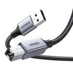 Cble imprimante usb cable a vers b 2. 0 nylon tress compatible avec printer hp, canon, epson, lexmark, ...